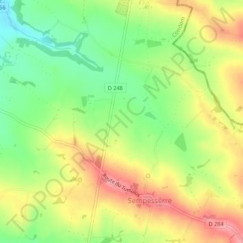 Mapa topográfico A Labourdasse, altitud, relieve