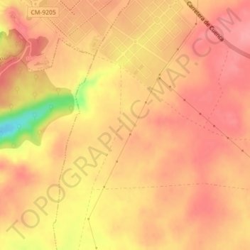 Mapa topográfico Cerro Lubillo, altitud, relieve