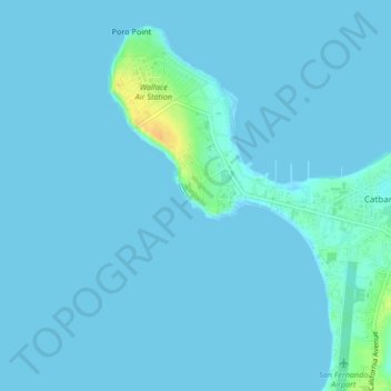 Mapa topográfico The Point Residences, altitud, relieve