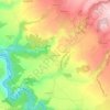 Mapa topográfico Rauret-Bas, altitud, relieve