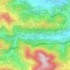 Mapa topográfico Aue, altitud, relieve