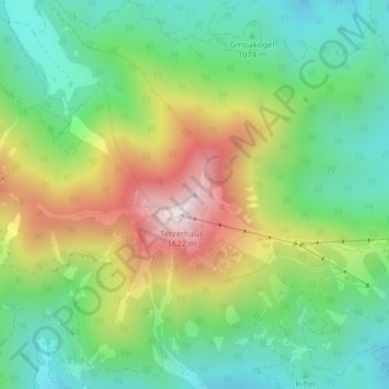 Mapa topográfico Gemeindealpe, altitud, relieve