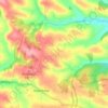 Mapa topográfico Łazy, altitud, relieve