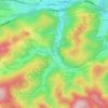 Mapa topográfico Pfalzau, altitud, relieve