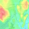 Mapa topográfico Hartford, altitud, relieve