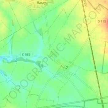 Mapa topográfico Chamicy, altitud, relieve
