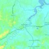 Mapa topográfico Batu Kawa, altitud, relieve