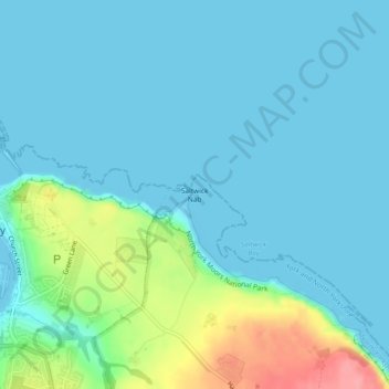 Mapa topográfico Saltwick Nab, altitud, relieve