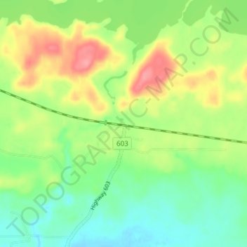 Mapa topográfico Dyment, altitud, relieve