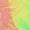 Mapa topográfico Peace River, altitud, relieve