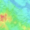 Mapa topográfico Pooksgreen, altitud, relieve