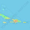 Mapa topográfico Turks and Caicos Islands, altitud, relieve