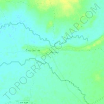 Mapa topográfico Ban Kho Yai, altitud, relieve