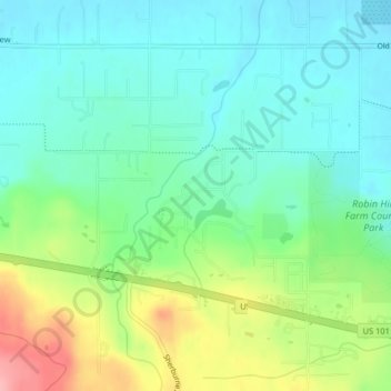 Mapa topográfico Solmar Lake Dam, altitud, relieve