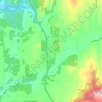 Mapa topográfico Mica, altitud, relieve