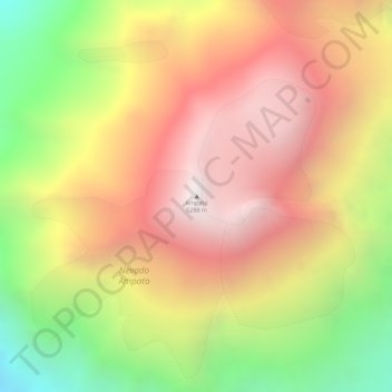 Mapa topográfico Ampato, altitud, relieve