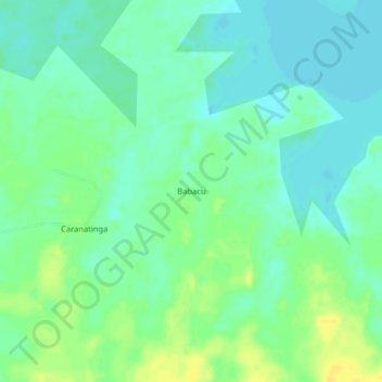 Mapa topográfico Babacu, altitud, relieve