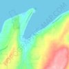 Mapa topográfico Seabeck, altitud, relieve