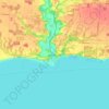 Mapa topográfico Port Stanley, altitud, relieve