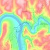 Mapa topográfico Mahoning, altitud, relieve