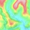 Mapa topográfico Cwmyoy, altitud, relieve