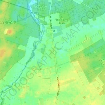 Mapa topográfico Neumarkhausen, altitud, relieve