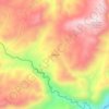 Mapa topográfico Anfama, altitud, relieve