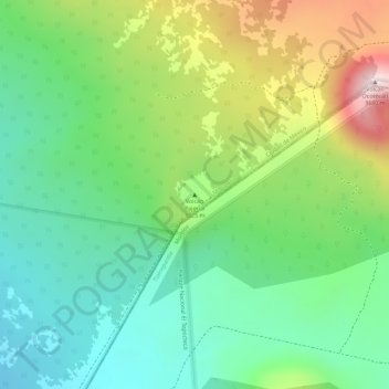 Mapa topográfico Volcán Pajonal, altitud, relieve