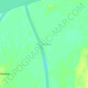 Mapa topográfico Manco Capac, altitud, relieve