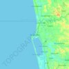 Mapa topográfico Negombo, altitud, relieve