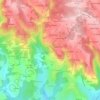 Mapa topográfico Les Carrirères, altitud, relieve