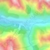 Mapa topográfico Les Chaussendents, altitud, relieve