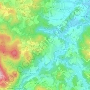 Mapa topográfico Lohn, altitud, relieve