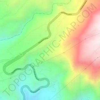 Mapa topográfico El Cebadal, altitud, relieve