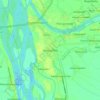 Mapa topográfico Avanigadda, altitud, relieve