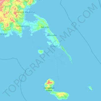Mapa topográfico Bar Islet, altitud, relieve