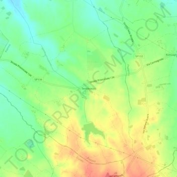 Mapa topográfico Ternavasso, altitud, relieve