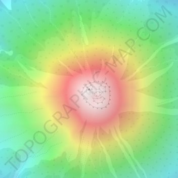 Mapa topográfico Volcán Concepción, altitud, relieve