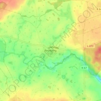 Mapa topográfico Reinberg, altitud, relieve