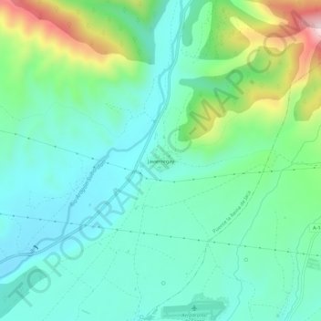 Mapa topográfico Javierregay, altitud, relieve