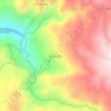 Mapa topográfico Quinua Baja, altitud, relieve