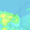 Mapa topográfico Cajueiro da Praia, altitud, relieve