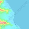 Mapa topográfico Lawis, altitud, relieve