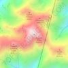 Mapa topográfico Jbel Toubkal, altitud, relieve
