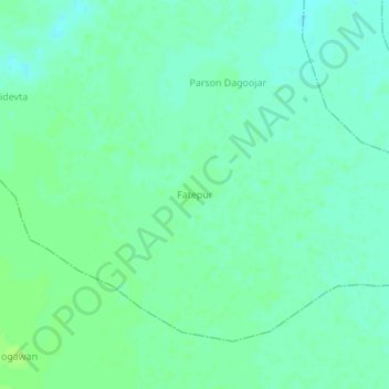 Mapa topográfico Fatepur, altitud, relieve
