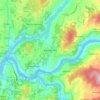Mapa topográfico Alpendurada, altitud, relieve