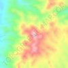 Mapa topográfico Cerro Argolla, altitud, relieve