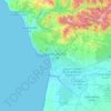 Mapa topográfico Agadir, altitud, relieve