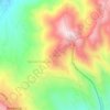 Mapa topográfico El Uvital, altitud, relieve