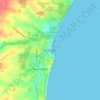 Mapa topográfico Courtown, altitud, relieve